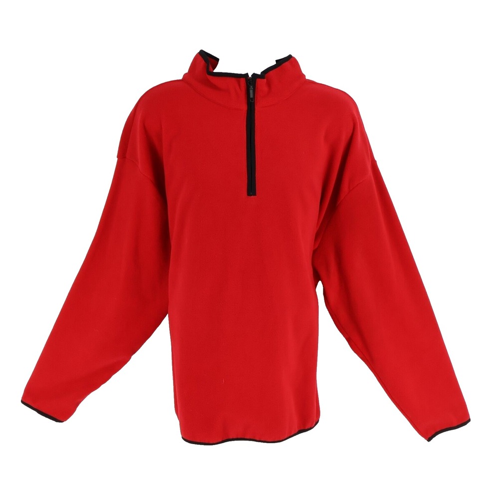 Athletech Activewear 1/4 Zip Jacket Fleece Mens Size 4X Red Mock Neck Soft NWT